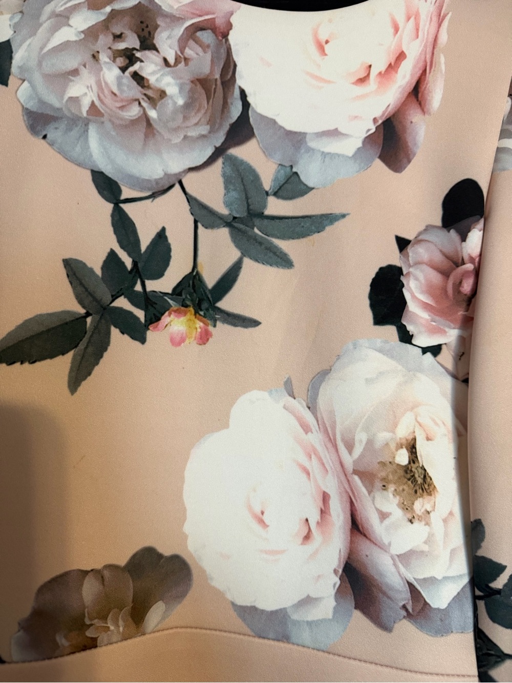 Calvin Klein Rose Floral Fit & Flare Dress - Blush Pink - Picture 2 of 6